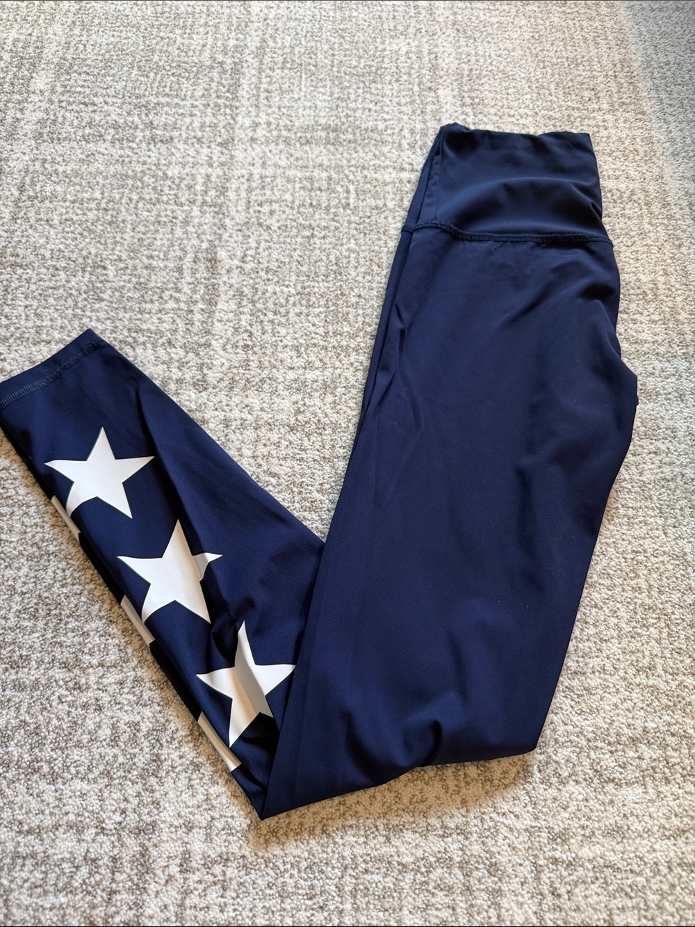 Women's Navy Star-Print High-Waist Leggings